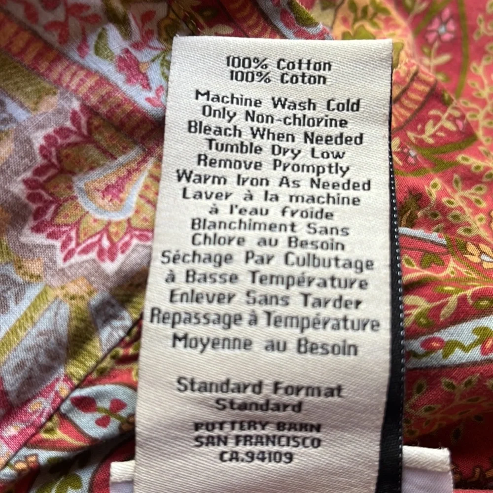 Pottery Barn Standard Paisley Pillow Sham